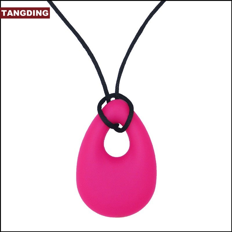 [COD Tangding] Sederhana Silikon Bayi Teethers Mengunyah Kalung Ibu Memakai Liontin Air Mata Menyusui Kalung