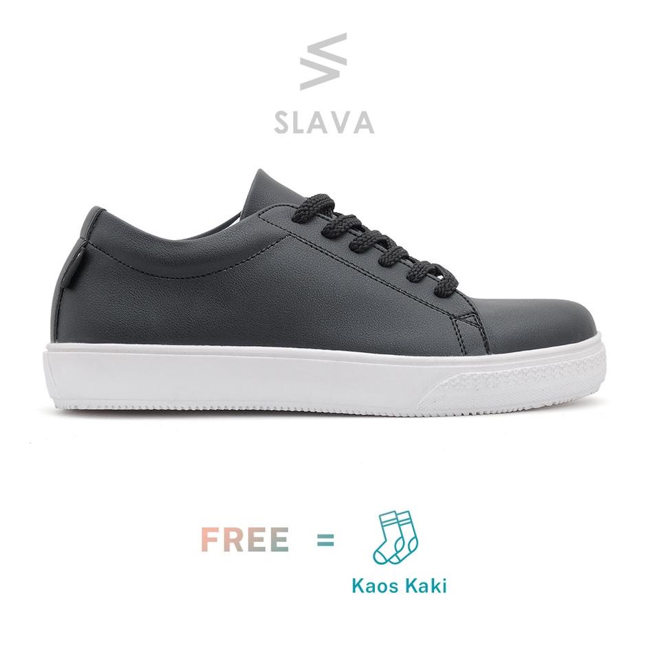 TERBAIK SLAVA - Blossom Black Sepatu Sneakers Wanita - Original Footwear