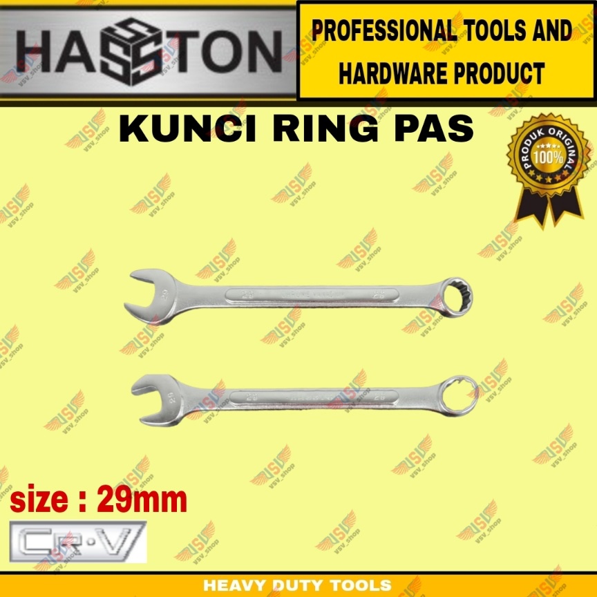 HASSTON Kunci Ring Pas 29mm Combination Wrench 29mm Ringpas 29mm Spanner