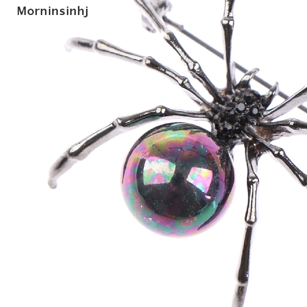 Mornin Fashion Wanita Berlian Imitasi Mutiara Imitasi Spider Bros Pin Korsase Lapel Perhiasan Hadiah id