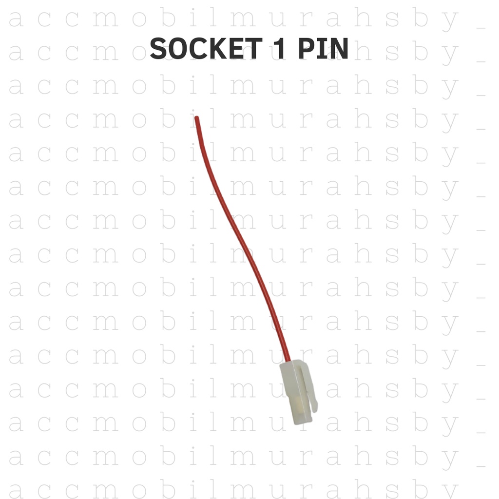 Connector soket skun besar terminal kabel male female 1 pin + kabel