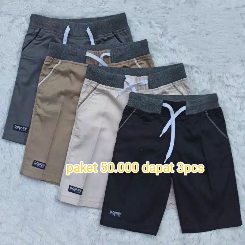 Paket 50rb dapat 3pcs Celana pendek chino anak anak usia 1-12tahun