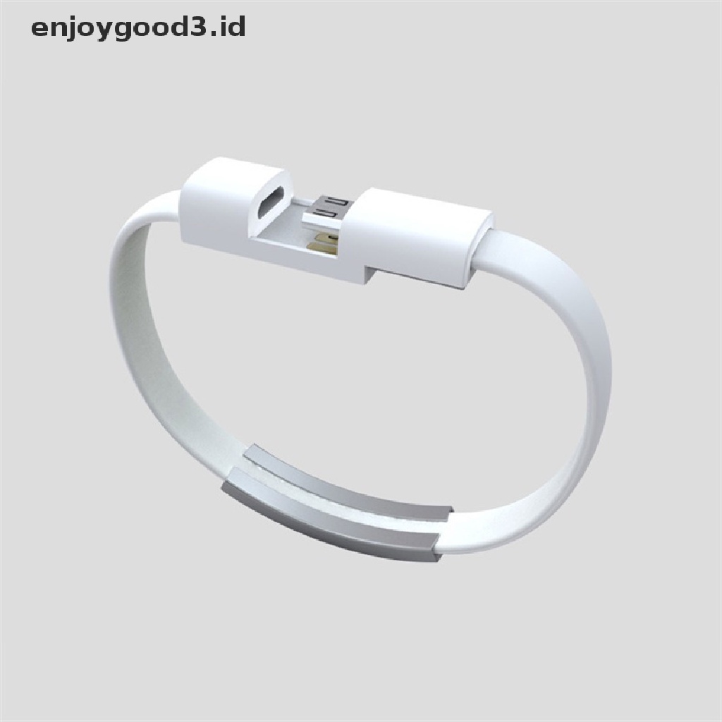 【 Rready Stock 】 Bracelet Micro USB Type C Cable Wristband USB C Data Charging Cable For I-Phone Android Charger （ ID ）