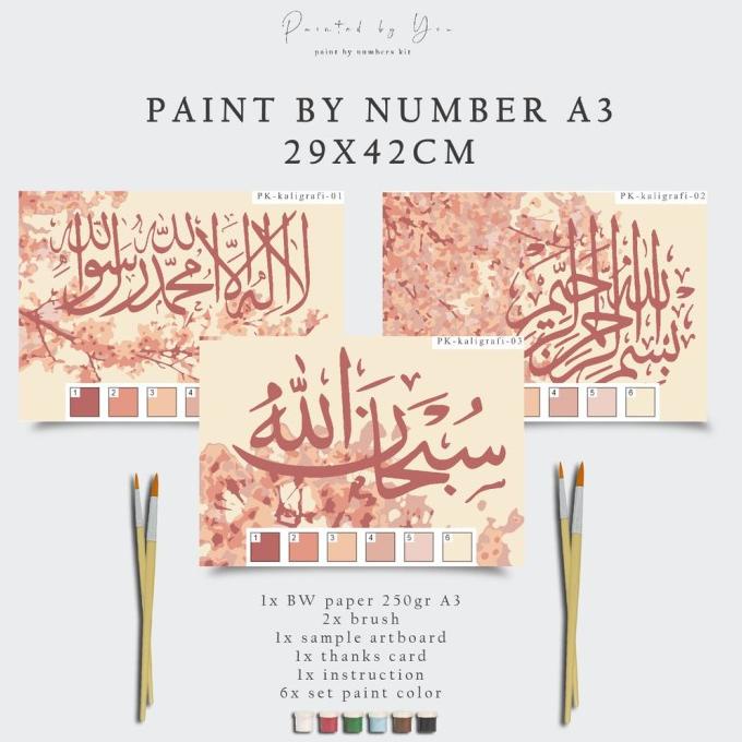 

Paint By Number Kit A3, Kaligrafi