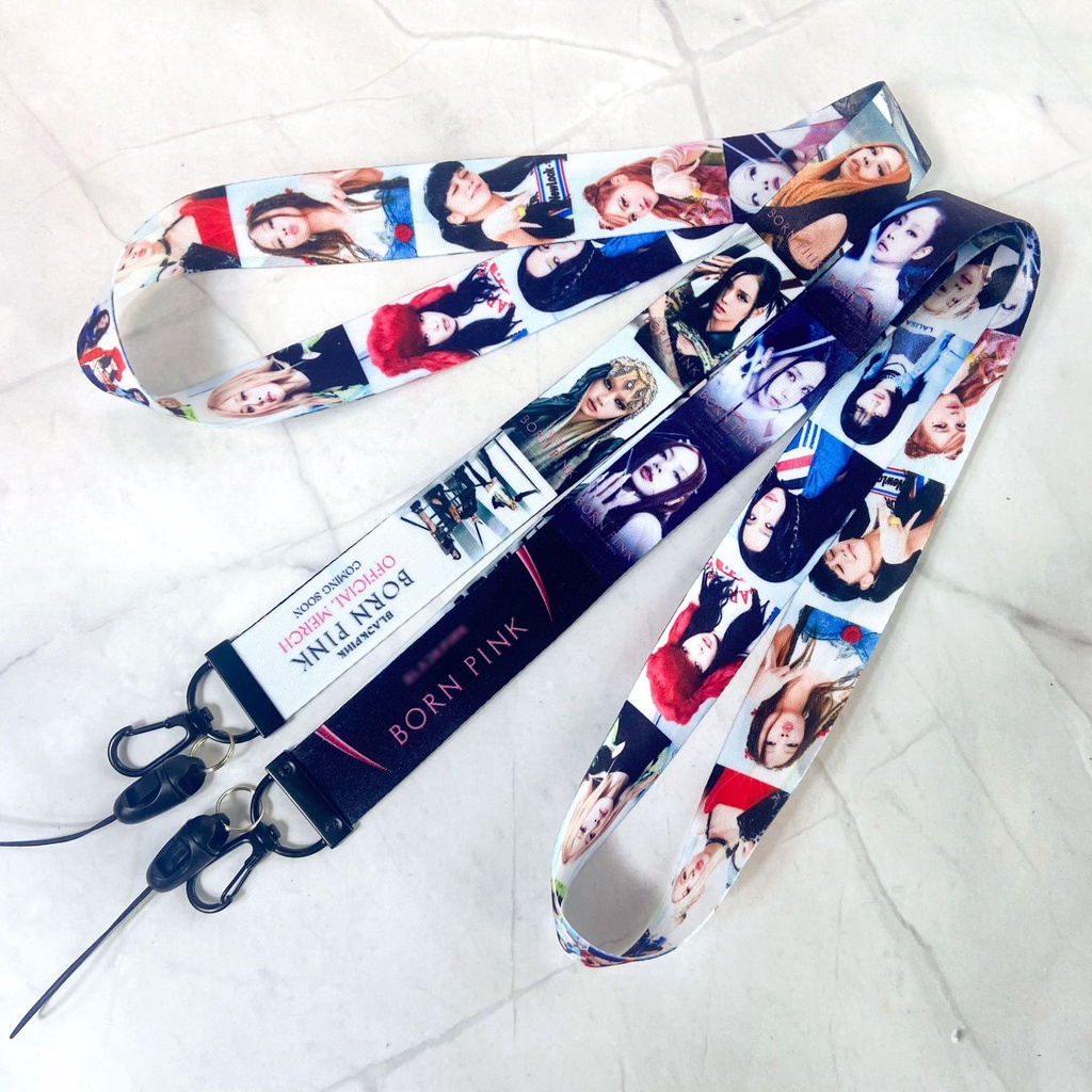 Bp Hp Lanyard Album BORN Pink Koleksi Kipas Tali Handphone Hitam Pink Wrist Hanging Strap Blackpink Blackpink