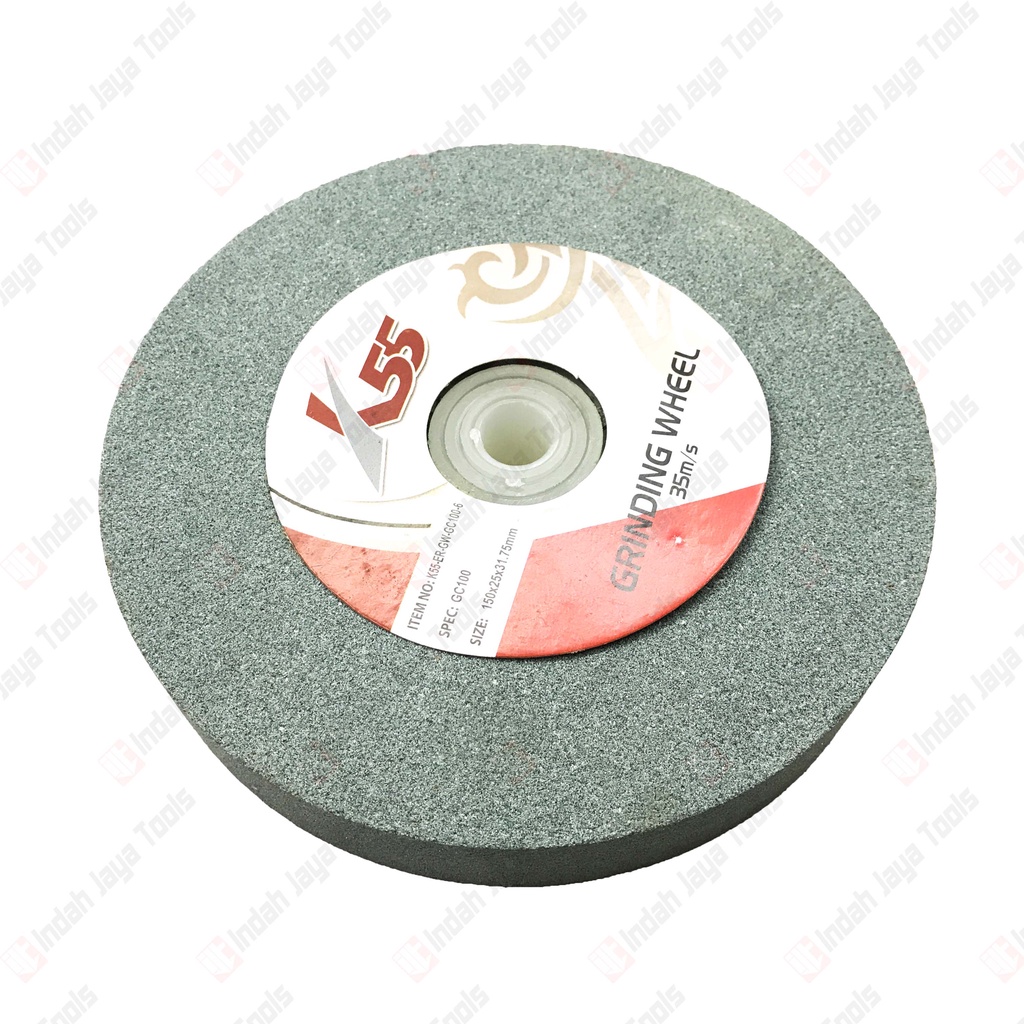 K55 Batu Gerinda Duduk 6 Inch GC 80 100 Hijau - Grinding Wheel