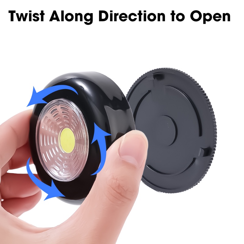 Lampu Malam LED Sensor Sentuh Bulat Nirkabel Portabel Tenaga Baterai Lampu Kabinet Kamar Tidur Ruang Tamu Rumah Closet Lighting