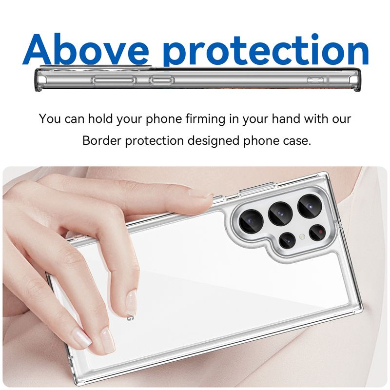 Clear Case Samsung Galaxy S22 S23 Ultra Plus Cover Protective Hybrid Crystal Transparent