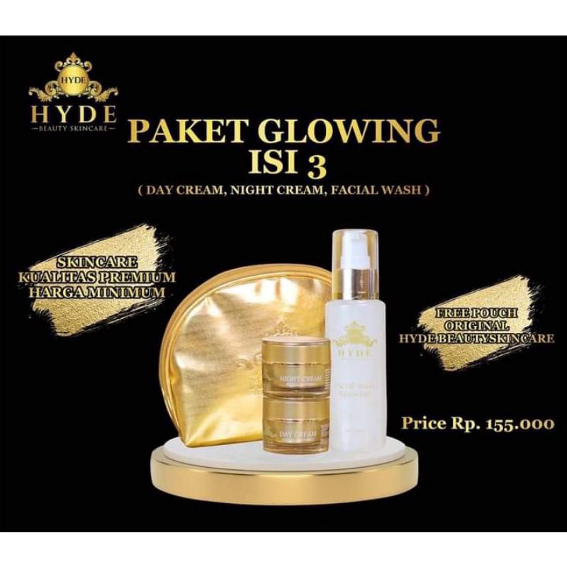 HYDE BEAUTY SKINCARE| PAKET ISI 3|  SKINCARE BPOM| SKINCARE MURAH