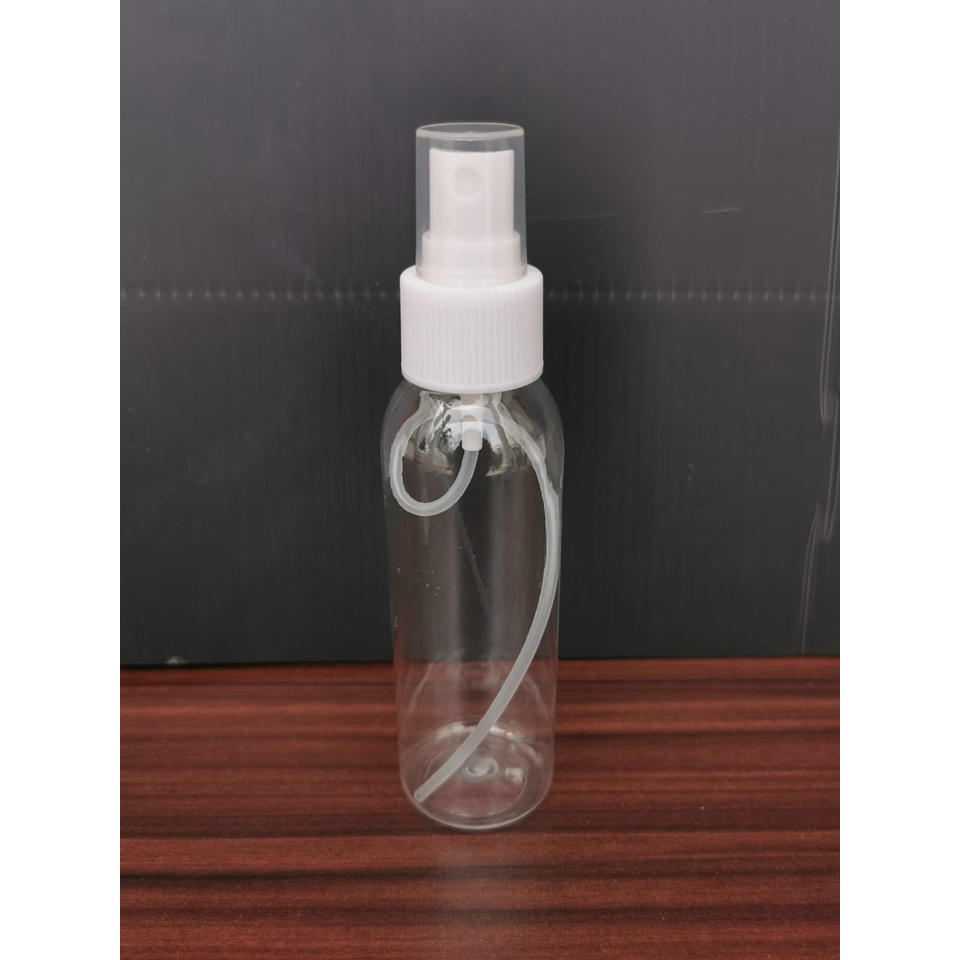 Botol SPRAY sprai Bright PET 100 ml 100ml Bening Clear Transparan (VC)