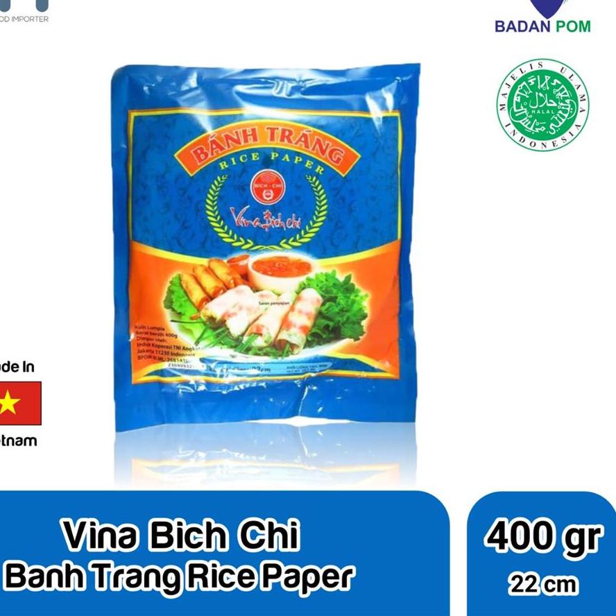 

❅ VINA BICH CHI BANH TRANG RICE PAPERS BLUE 22CM 400G ♦