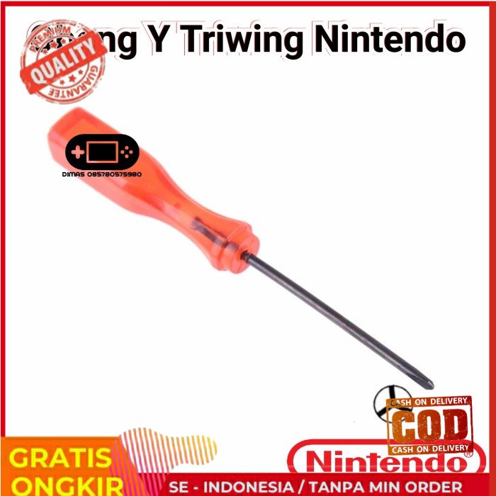 SG Obeng Triwing Y Trigram Nintendo Switch Wii NDS DS Lite GBA SP - Triwing Merah