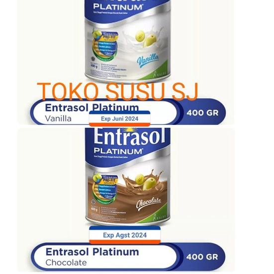 

◙ ENTRASOL SENIOR PLATINUM Vanila 400 gr/Coklat/VANILLA/400gr ☇