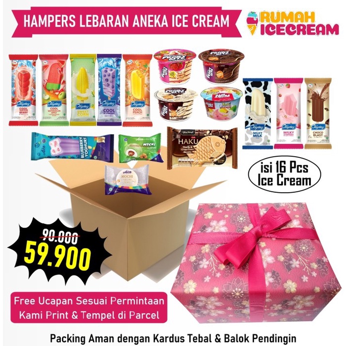 

Hampers/Parcel/Bingkisan Lebaran Aneka Ice Cream 16 pcs