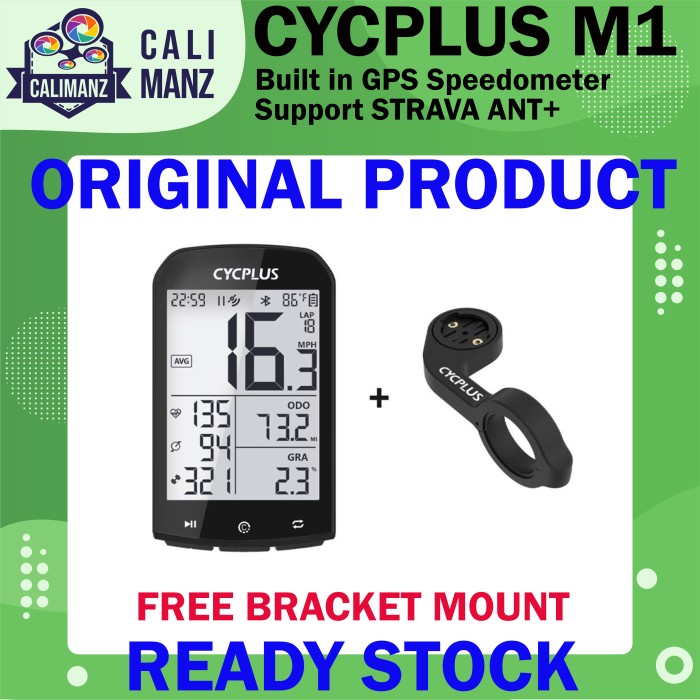 Akes Cycplus M1 Speedometer Gps Sepeda Support Strava Ant+