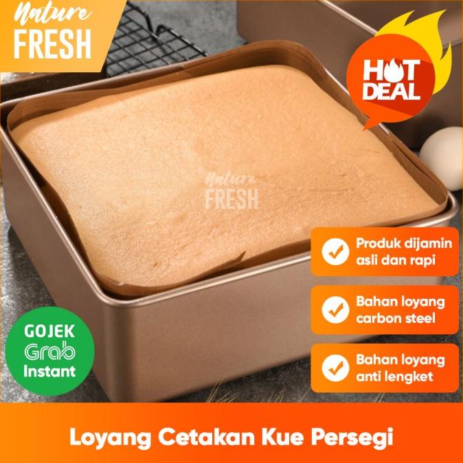 Loyang Kue Lapis Cetakan Bolu Tebal Carbon Steel Anti Lengket Cetakan
