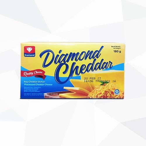 

Keju Diamond Cheddar 180gr keju topping