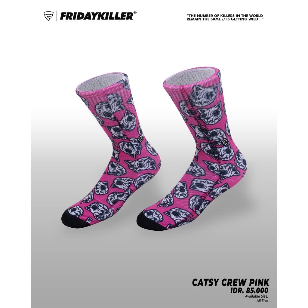 KAOS KAKI FRIDAY KILLER | CATSY CREW PINK