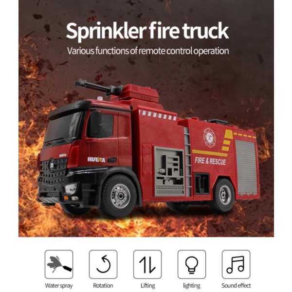 

Dijual Huina 1562 1561 RC Fire Fighting Truck Pemadam Kebakaran 1/12 12CH RTR - Huina 1562 Limited