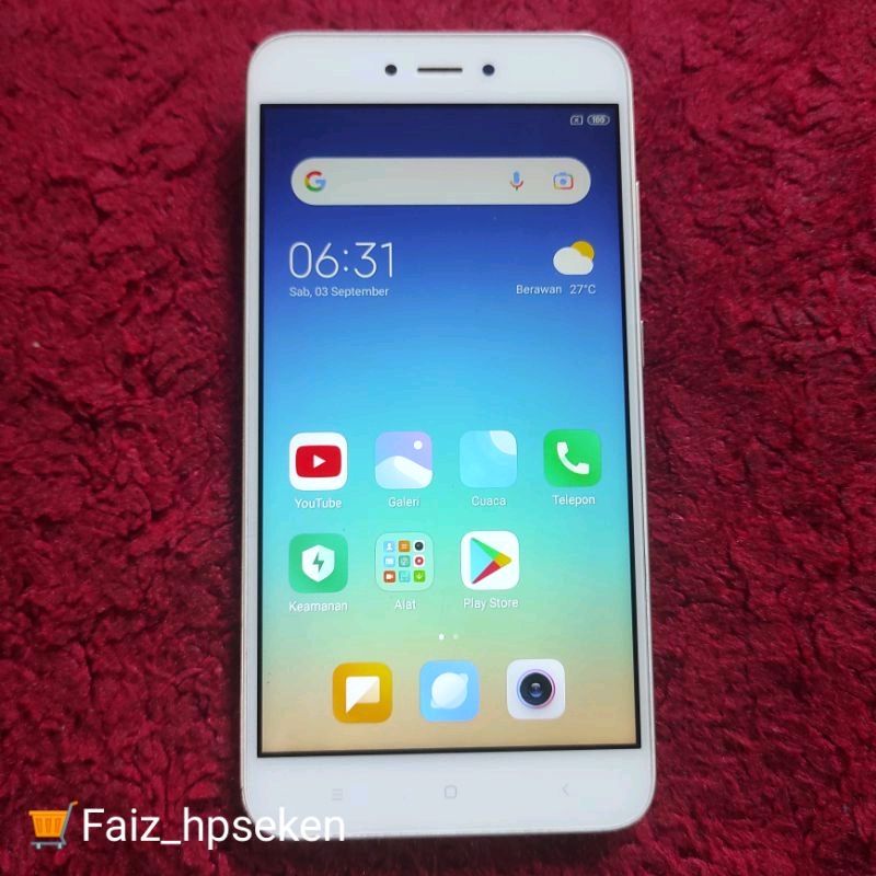 Xiaomi Redmi Note 5A Prime Ram 3/32 Fingerprint (4G) Hp android second murah berkualitas siap pakai
