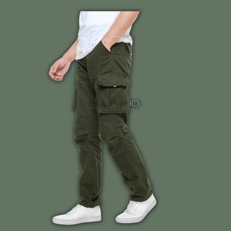 Celana Cargo Pria Clana Cargo Cowok Hitam Panjang