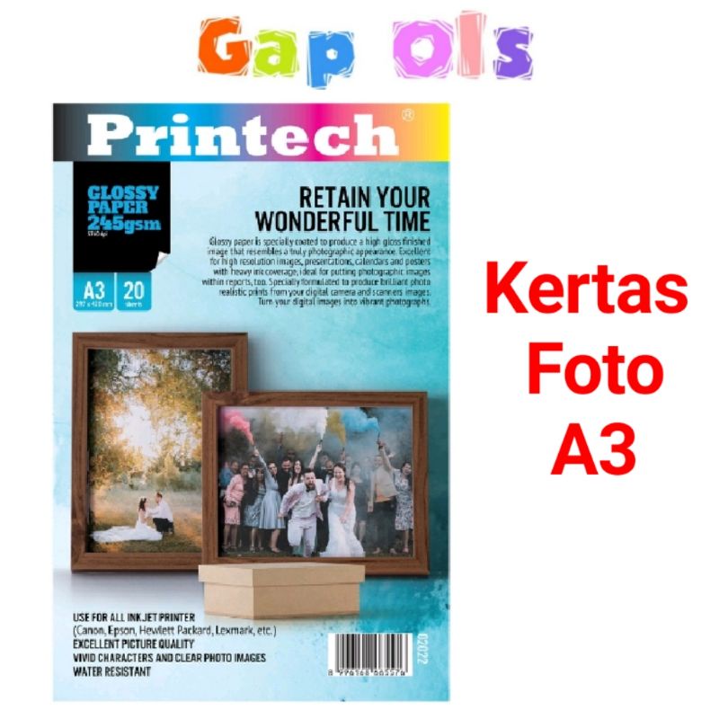 Kertas Foto A3 Printech Photo Paper Glossy A3 245gsm Photo Paper A3