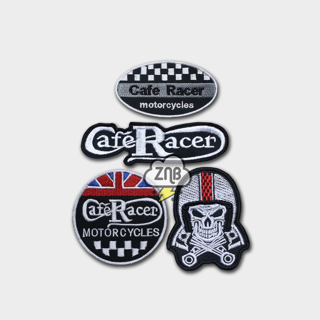 Patch Bordir Jahit Cafe Racer Emblem Motorcycles Patch Motor Satu Paket