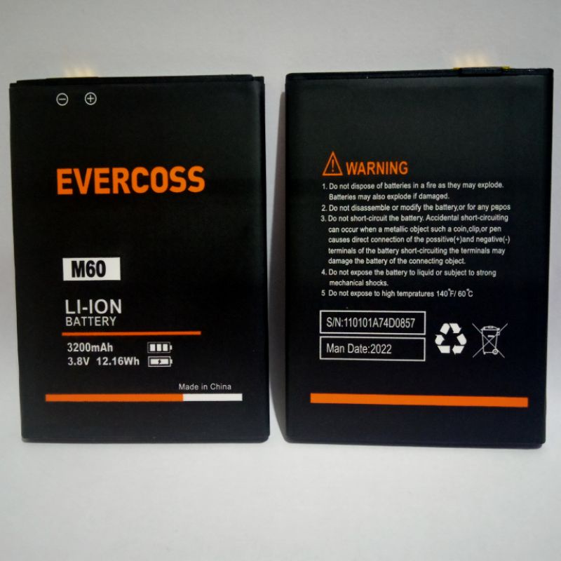 Baterai Evercoss M60 / U6C / M6 / M6A Ever coss Xtream 2 Prime Baterai Batrenya Batre