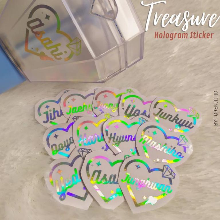 

F86 STIKER TREASURE /STIKER NAMA TREASURE/ STICKER HOLOGRAM TREASURE /DECO TREASURE LIGHTSTICK /DECO TEULIGHT /DEKOR LIGHTSTICK TERLARIS り