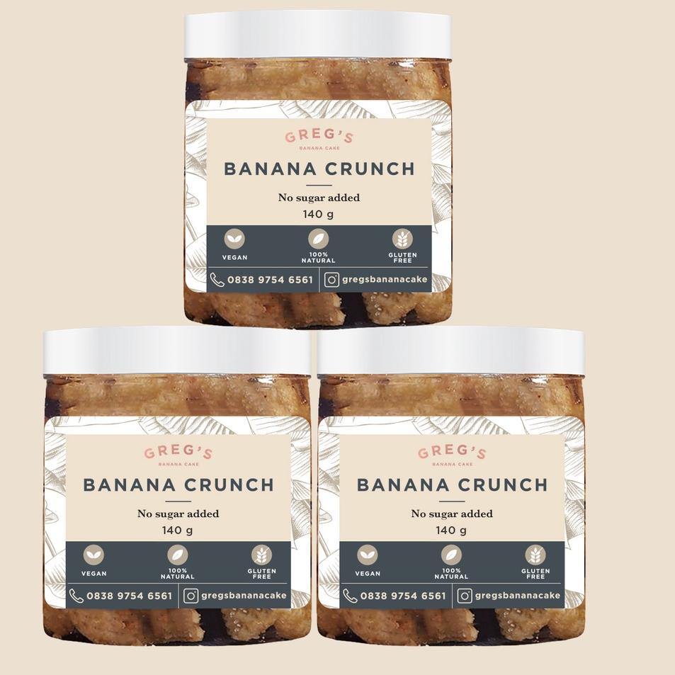 

☪ Set/3 jars Greg’s Banana Crunch 140gr ➽