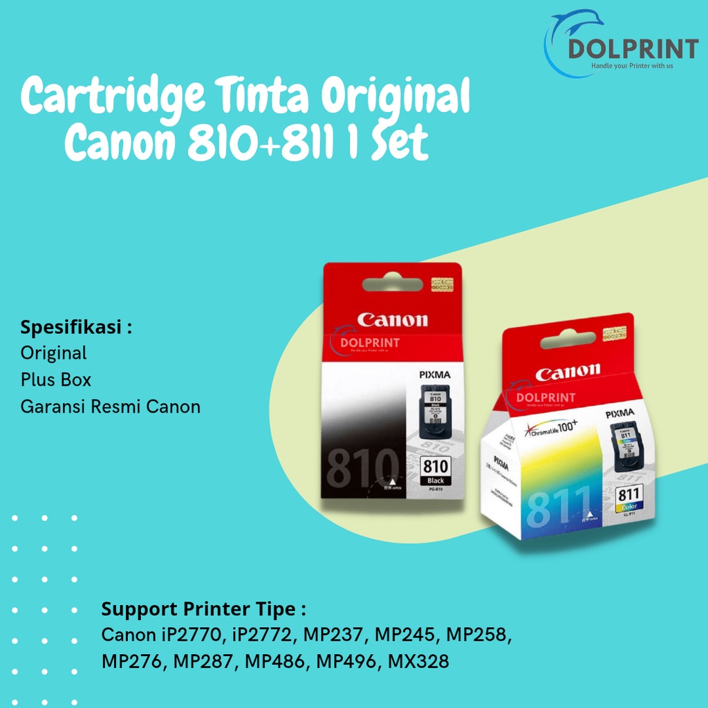 Cartridge Canon PG810 CL811 1SET Cartridge Printer Canon IP2770 IP2772 Black Color