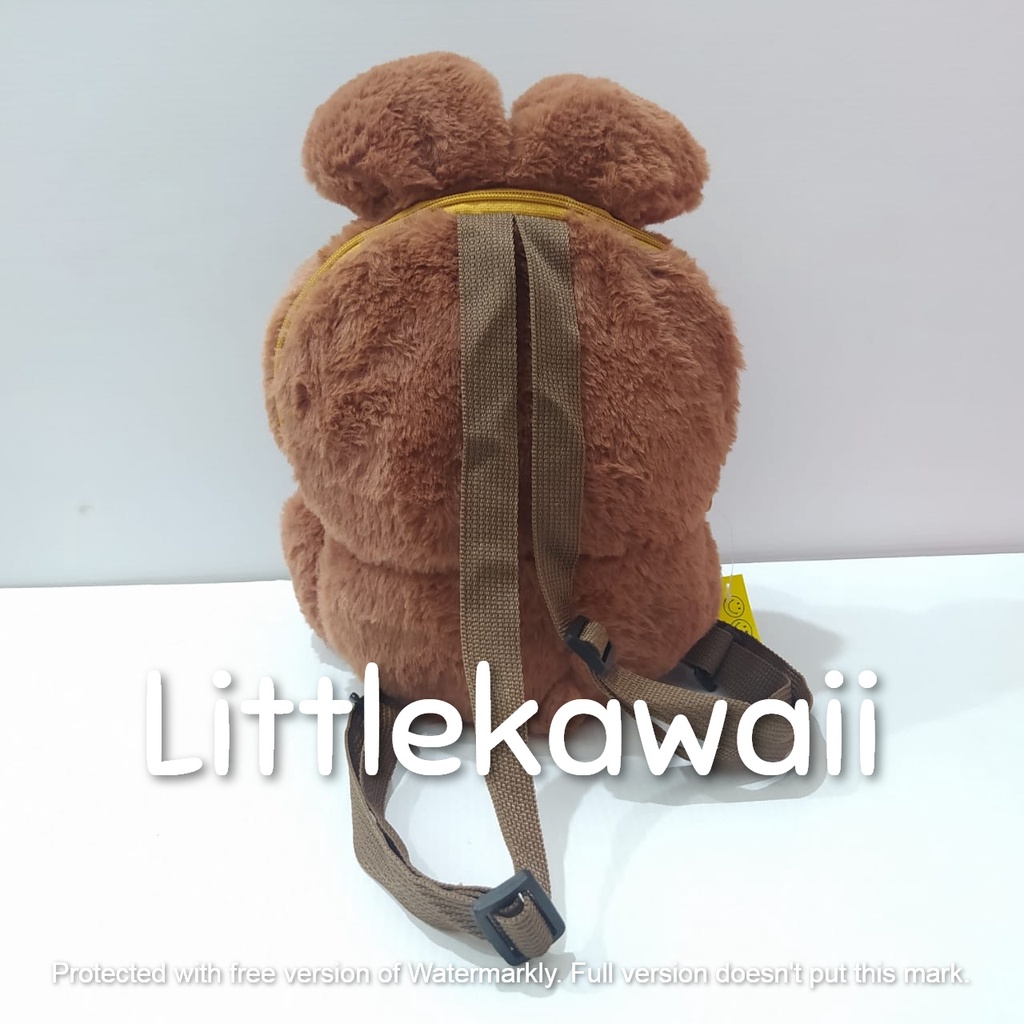 LK/Tas Ransel Anak Remaja Perempuan Cewek  Boneka Plush Fashion Korean Style Rabbit Kelinci Bunny Lucu Soft Cute