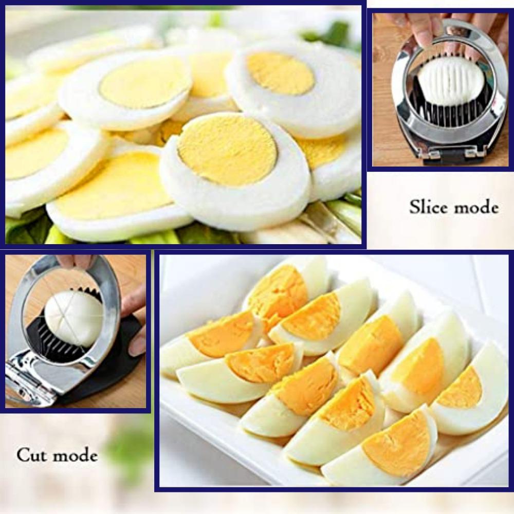 Solighter Egg Slicers Stainless Steel Alat Dapur Aksesoris Dapur Sekat Telur