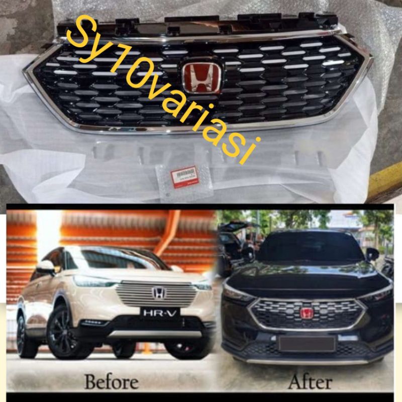Grill depan Honda HRV 2022 2023 model Modulo Hitam