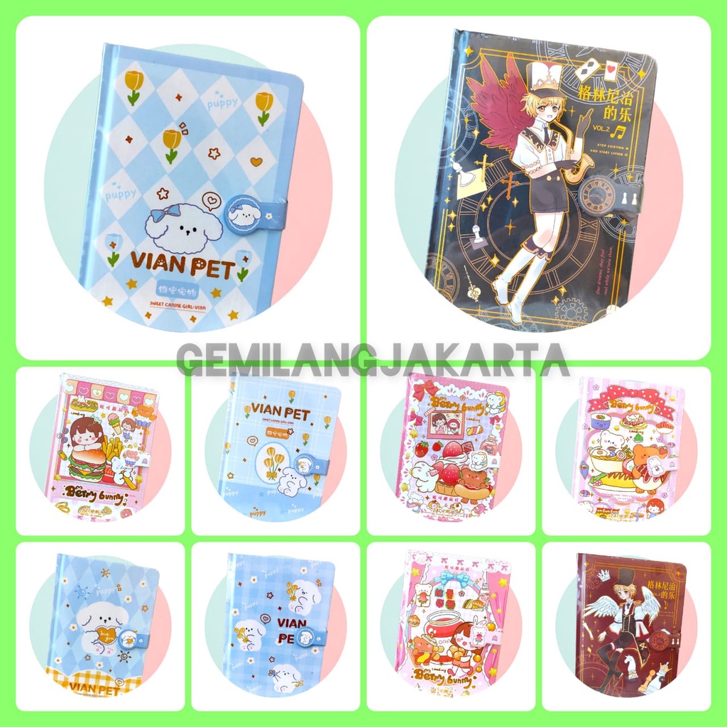 

GEM- DIARY MAGNET HARDCOVER HANDBOOK | NOTEBOOK | BINDER NOTEBOOK LUCU | CARTOON DIARY | MINIBOOK | MEMO KECIL | BUKU MEMO LUCU | MEMO | JOURNALING BOOK | SCRAPBOOK MOTIF KARTUN ALA KOREA | BUKU CATATAN ANIME KARTUN