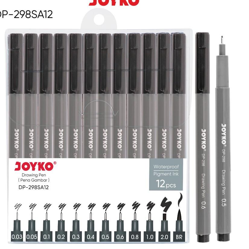

Garansi Hemat Drawing Pen Pena Gambar Joyko DP-298SA12 - Black