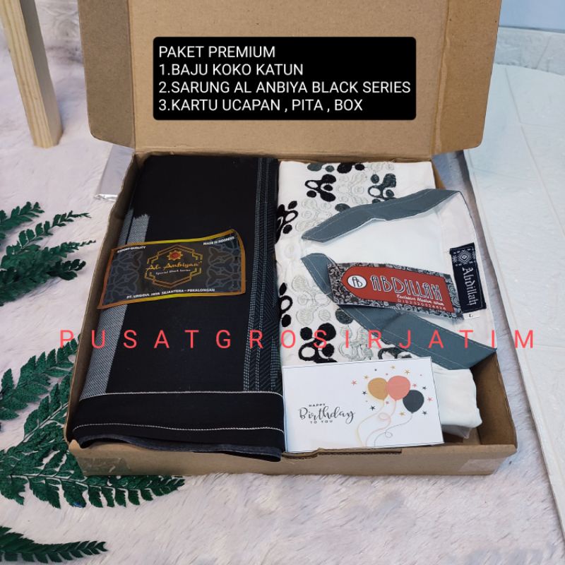 Baju koko taqwa bordir putih lengan panjang kurta takwa dewasa bahan katun cocok di buat Hampers GIFTBOX Kado cowok
