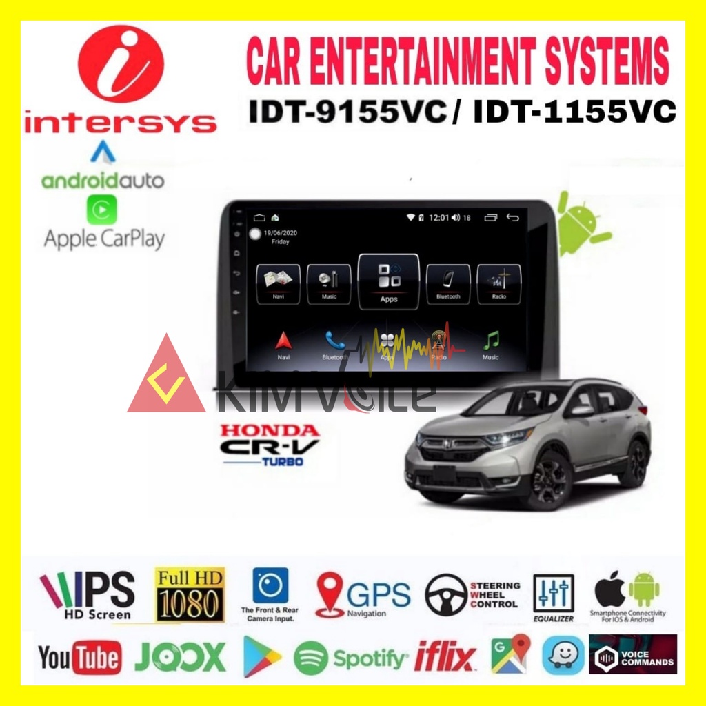 Head Unit Android Intersys OEM CRV Turbo 2021 up + Soket Canbus