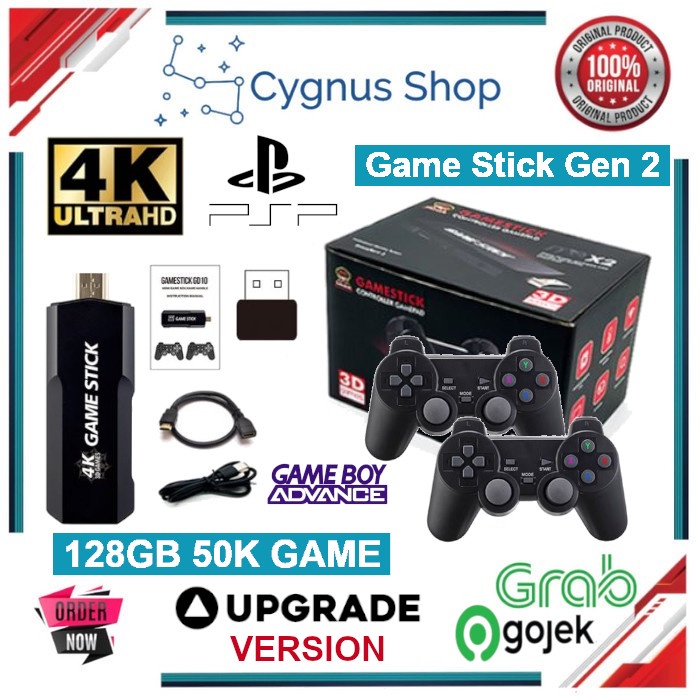 4K HD Game Stick Gen 2 HDMI TV Game Retro Classic PSP Gamepad Wireless Controller