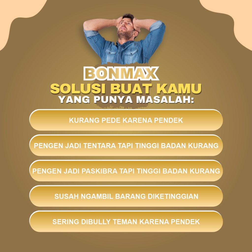 BONMAX KAPSUL PENINGGI HERBAL/ NAIK 5-15 CM/ BANTU TINGGIIN BADAN