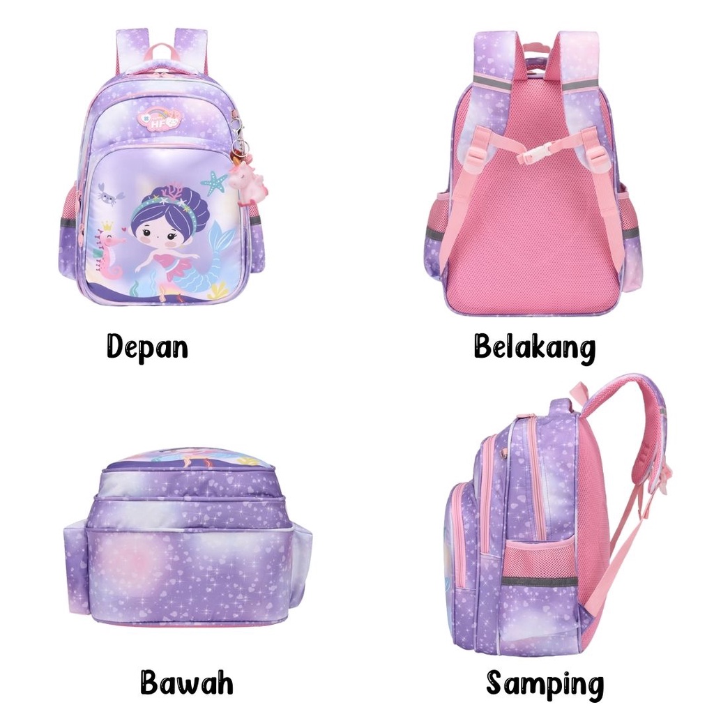 [MONA] Tas Ransel Anak Sekolah Warna Cakep Karakter Lucu dan Imut Kualitas Import Premium -M0219