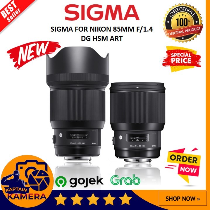 Sigma 85mm f/1.4 DG HSM Art Camera Lensa for Nikon