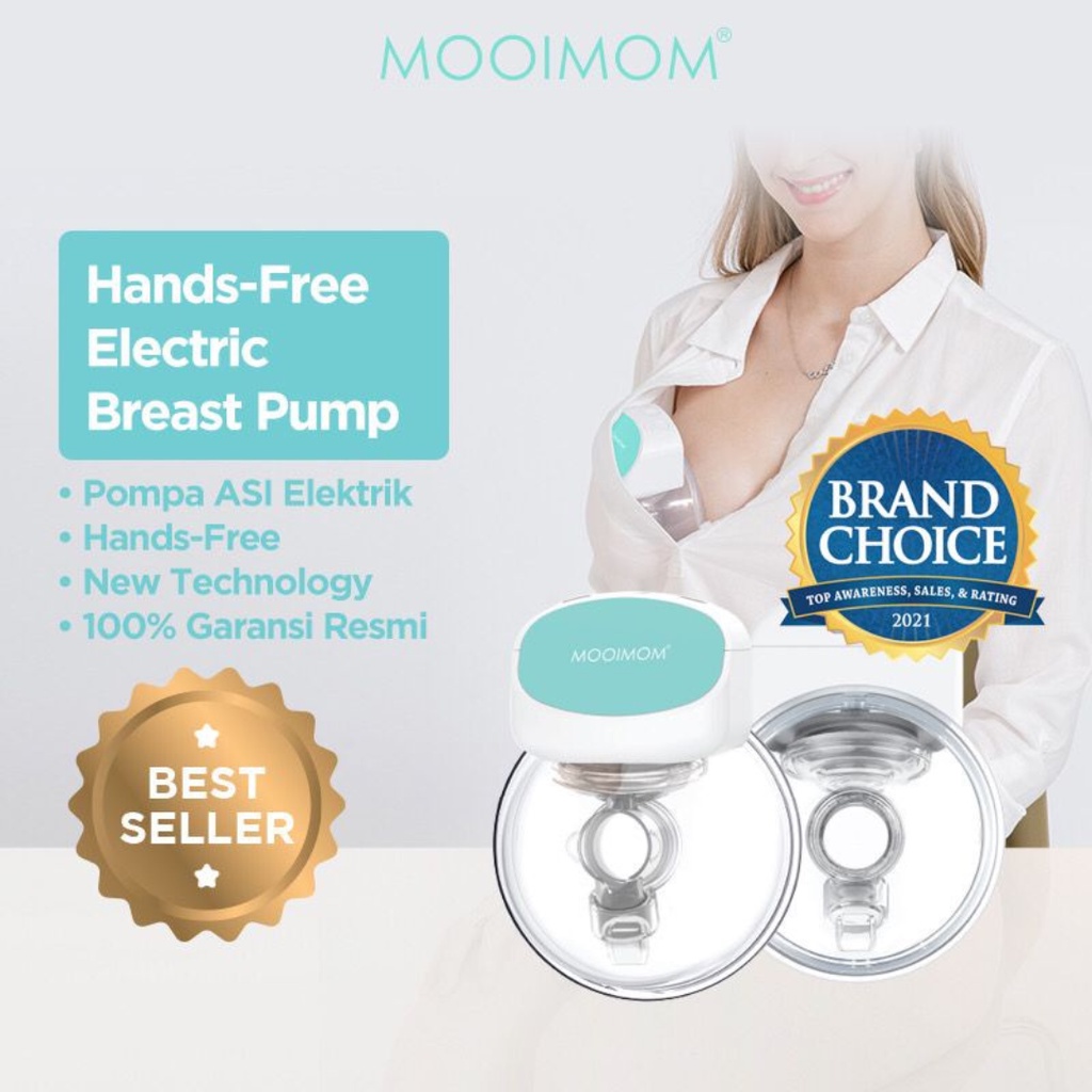 MOOIMOM Hands Free Wireless Electric Breast Pump M2 - Pompa ASI Elektrik Wireless