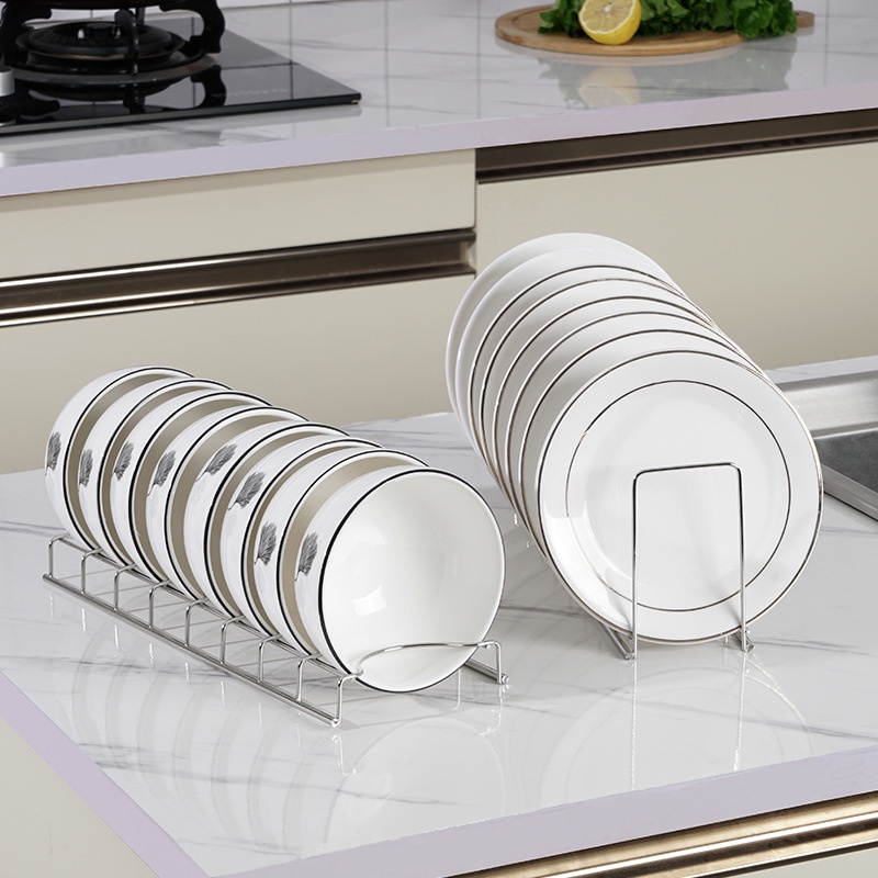 Rak Pengering Piring / Mangkok / Alat Makan Bahan Stainless Steel Untuk Dapur