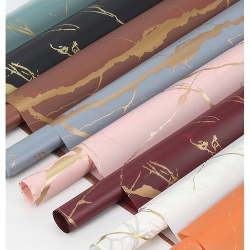 

(5 Lembar) Kertas Bunga Cellophane Marble Harga per 5 Lembar