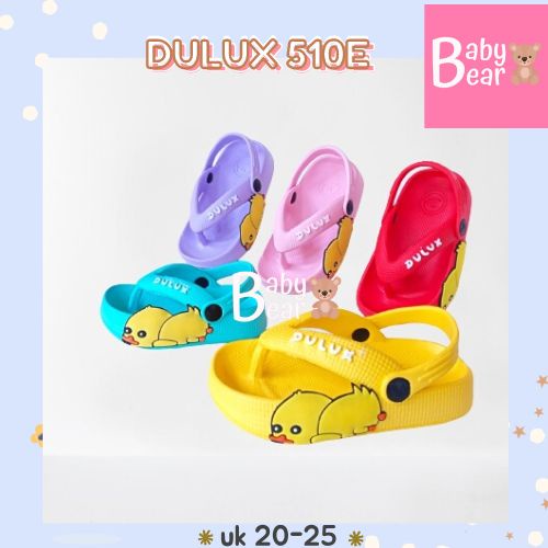 BB DULUX Sandal Anak Perempuan Model Jepit Tali Belakang karakter Duck Lucu 510 E