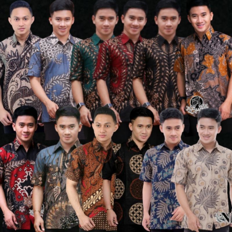 Baju Batik Pria Katun Premium Pendek and Panjang Seragam Motif Terbaru size M L XL XXL