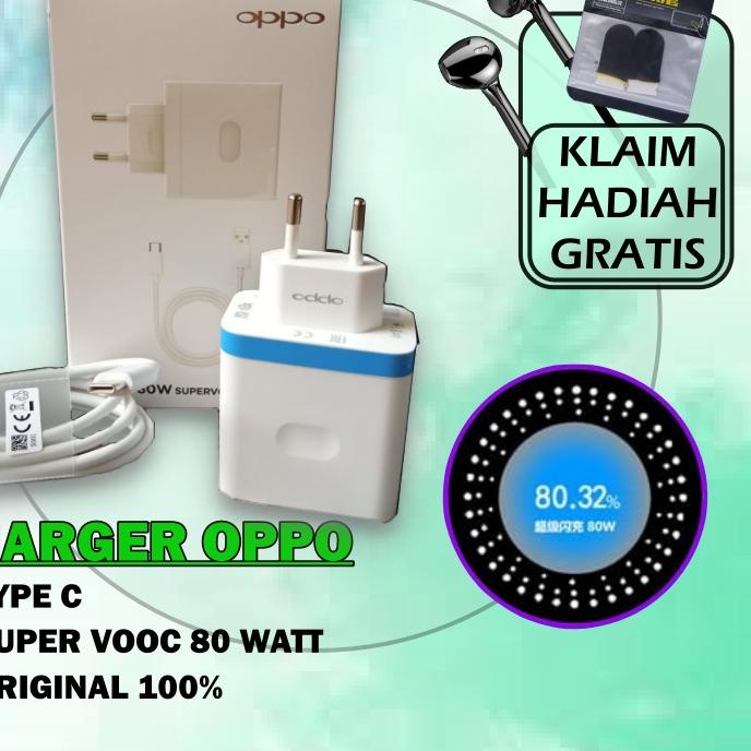 ❇ Charger Oppo Super VOOC 80 Watt / 65 Watt / 33 Watt / 20 Watt / 10 Watt Fast Charging Type C / Mic