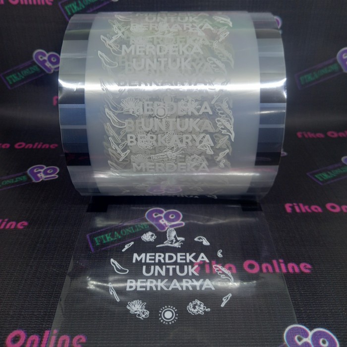 [Sealer ] Fika Plastik Lid Cup Sealer Sablon Custom / Desain Custom 1 Roll [Sisealer]