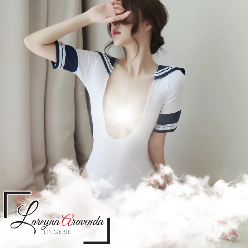 Lingerie Seksi Model Cosplay Swimwear Sailor Open Crotch LG280